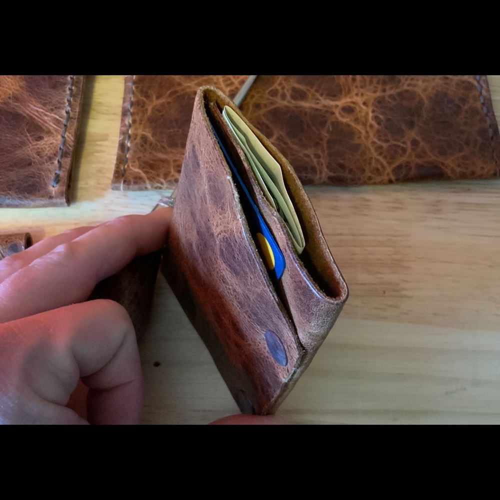 Minimalist male and female leather wallets